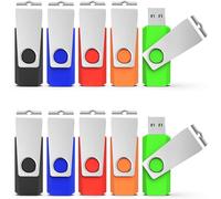 16GB USB 3.0 Flash Drive 16GB USB Flash Drive Storage Swivel Memory Stick Mixed Colour for PC/Tablets/Computers/TV/Car (5 USB 3.0 Sprints)