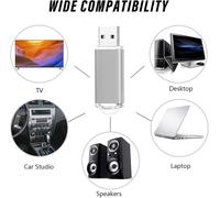 16GB USB Flash Drive USB 2.0 Flash Drive Storage Disk Memory Stick with Ropes,Set of 2,Pink/White