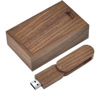 16GB Wooden USB 2.0 Flash Drive with Wooden Box for Wedding Friends Family