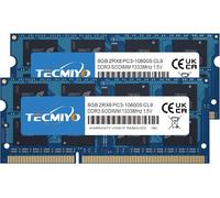 16Go Kit (2x8Go) DDR3 1333MHz PC3-10600S Unbuffered Non-ECC 1.5V CL9 2Rx8 Dual Rank 204 Pin SODIMM Ordinateur Portable Mémoire RAM Module Upgrade (16GB Kit (2x8GB))