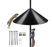 16in 18in Squirrel Baffle for Bird Feeder Pole Plastic Outside Pole Mount Bird House Guard with Installation Hardware for Outdoor Shepherd Hooks (18in)