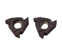 16IR AG60 VP15TF Lot de 10 inserts en carbure pour acier inoxydable pour outil de filetage CNC pour usinage général de l'acier et de la fonte, insert indexable avec revêtement doré