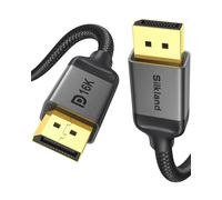 16K Câble Displayport 2.1/2.0, 4K@240Hz/144Hz/165Hz 8K@120Hz 16K/10K@60Hz, 40Gbps, Hdr10, Arc, G-Sync & Free-Sync, Dsc 1.2A, Cable Dp 3 Mètres Pour 240Hz Moniteur Gaming, Pc, Carte[GBP6275533]