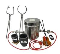 16kg grand four de fusion de propane avec creuset et pinces pour la fabrication de bijoux en or et en argent four de coulée four de fusion de métal pour la récupération de la ferraille