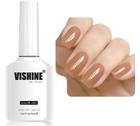16ml Light Warm Pink Gel Nail Polish Jelly Crystal Vernis Gel Semi-Permanent Sheer Light Neutral Translucent Soak-Off Uv Gel French Manicure Nail Art Light Warm Pink Shade E039