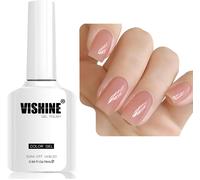 16ml Light Warm Pink Gel Nail Polish Jelly Crystal Vernis Gel Semi-Permanent Sheer Light Neutral Translucent Soak-Off Uv Gel French Manicure Nail Art Light Warm Pink Shade E039