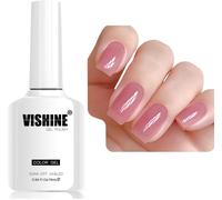 16ml Light Warm Pink Gel Nail Polish Jelly Crystal Vernis Gel Semi-Permanent Sheer Light Neutral Translucent Soak-Off Uv Gel French Manicure Nail Art Light Warm Pink Shade E039