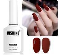 16ml Vernis Gel Semi-Permanent Burgundy Deep Wine Red Color Vernis À Ongles Gel Soak Off Led Gel Polish Nail Art Designs Manicure Salon Diy At Home Couleur L396 Bordeaux Wine