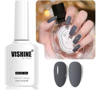 16ml Vernis Gel Semi-Permanent Charcoal Gray Color Vernis ¿¿ Ongles Gel Soak Off Led Gel Polish Nail Art Designs Manicure Salon Diy At Home Couleur L386 Charcoal Cloud