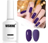 16ml Vernis Gel Semi-Permanent Deep Violet Color Vernis À Ongles Gel Soak Off Led Gel Polish Nail Art Designs Manicure Salon Diy At Home Couleur L389 Deep Violet