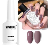 16ml Vernis Gel Semi-Permanent Dusky Lavender Color Vernis À Ongles Gel Soak Off Led Gel Polish Nail Art Designs Manicure Salon Diy At Home Couleur L373 Lavender Veil