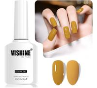 16ml Vernis Gel Semi-Permanent Golden Yellow Color Vernis À Ongles Gel Soak Off Led Gel Polish Nail Art Designs Manicure Salon Diy At Home Couleur L392 Golden Honeycomb