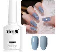 16ml Vernis Gel Semi-Permanent Haze Blue Color Vernis À Ongles Gel Soak Off Led Gel Polish Nail Art Designs Manicure Salon Diy At Home Couleur L375 Serene Sky