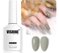 16ml Vernis Gel Semi-Permanent Morandi Gray Color Vernis À Ongles Gel Soak Off Led Gel Polish Nail Art Designs Manicure Salon Diy At Home Couleur L387 Stone Whisper
