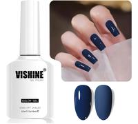 16ml Vernis Gel Semi-Permanent Navy Blue Color Vernis À Ongles Gel Soak Off Led Gel Polish Nail Art Designs Manicure Salon Diy At Home Couleur L379 Midnight Navy