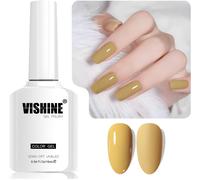 16ml Vernis Gel Semi-Permanent Pale Butter Yellow Color Vernis À Ongles Gel Soak Off Led Gel Polish Nail Art Designs Manicure Salon Diy At Home Couleur L366 Buttercream Dream