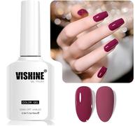 16ml Vernis Gel Semi-Permanent Raspberry Red Color Vernis ¿¿ Ongles Gel Soak Off Led Gel Polish Nail Art Designs Manicure Salon Diy At Home Couleur L391 Raspberry Blush