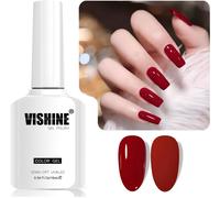 16ml Vernis Gel Semi-Permanent Scarlet Red Color Vernis À Ongles Gel Soak Off Led Gel Polish Nail Art Designs Manicure Salon Diy At Home Couleur L395 Scarlet Flame
