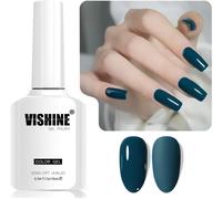 16ml Vernis Gel Semi-Permanent Teal Blue Color Vernis À Ongles Gel Soak Off Led Gel Polish Nail Art Designs Manicure Salon Diy At Home Couleur L377 Teal Tide
