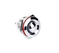 16mm 110V/220V Latching Momentary Domed Ball Head Chrome Silver Blue Actuator Housing 3A 3Pins Push Button Switch NWPNLXEA(Chrome Sliver)