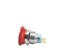 16mm 19mm 22mm Metal Emergency Stop Switch, Rotary Push Lock Type Emergency Stop Button Switch Mushroom Head NWPNLXEA(19mm)