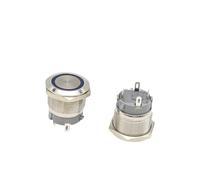 16mm 19mm 22mm Metal Switch 10A High Current with Light Button Self Reset/Self Lock Start High Power NWPNLXEA(Blue,22MM_220V)