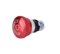 16mm 19mm 22mm Red Mushroom Head with Arrow Emergency Stop Metal Push Button Switch Self-locking/Latching NWPNLXEA(16MM,SELF-LOCKING_6PIN 2NO2NC)