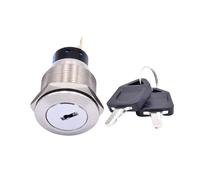 16mm 19mm 22mm Waterproof Metal Rotary Key Selector Switch 2 3 Position Stainless Steel Push Button Lock Switch Latching 1NO1NC NWPNLXEA(22mm,3 position(6 pins))