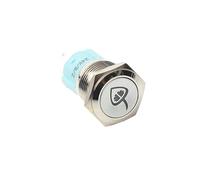 16mm customized symbol metal switch led light latching push button switch for auto car/school/factory NWPNLXEA(12V Yellow LED)