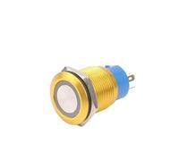 16mm Golden Housing Momentary 1NO1NC Metal Push Button Switch with LED Ring Illuminate Customized Bell Symbol NWPNLXEA(110V-220V)