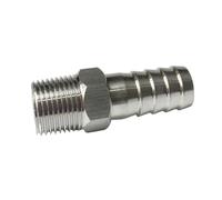 16mm Hose Barb OD To M14x1.5 Metric Male Thread 304 Stainless Steel High Pressure Pipe Fitting Barbed Connector