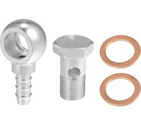 16mm ID 10mm OD M16x1.5 Ban-jo Raccord Adaptateur Argent Ton - 4 pcs