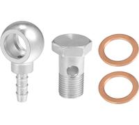16mm ID 8mm OD M16x1.5 Ban-jo Raccord Adaptateur Argent Ton - 4 pcs