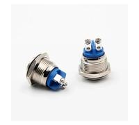 16mm metal button switch with high flat head waterproof and automatic reset screw pin silver dot 1NO self resetting NWPNLXEA(16MM-Screw-gao)