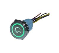 16mm metal push button switch ring lamp power symbol button LED light self-lock self-reset button 1NO1NC NWPNLXEA(White LED,3V)