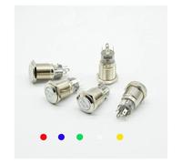 16mm Momentary reset Waterproof Stainless Steel Metal LED Light Power Push Button Switch Racing Car Auto Motorcycle Engine Start NWPNLXEA(Gelb,220V)