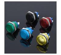 16mm Motorcycle Car Ship Doorbell Waterproof DIY Boat Panel Hole Color Metal Button Switch Power Button PC Power Start Starter NWPNLXEA(Blue-HIGH)