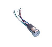 16mm Power symbol illuminated led 16mm self-locking function push button switch with harness set NWPNLXEA(12V White LED,24V)
