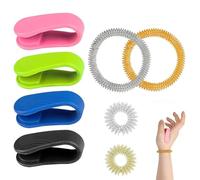 16Morceaux Bagues de Massage pour les Doigts Acupressure Anneaux de Massage des Mains Clips Shiatsu Portables Acupressure Anneaux de Massage des Mains Anneaux de Massage pour Anneau Décompression