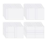 16Pcs 40 Pochettes de Classeur à 6 Trous A5 Pochettes de Dossier Pochette en Plastique Translucide pour Feuilles Mobiles Pochette de Document A5 Étanche pour Cartes Cahiers Fichiers Photos Billets