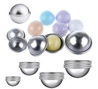 16Pcs Bombe de Bain Moules Métal, BetterJonny Moules à Boules de Bain en Métal DIY Kit Savon & Boules de Bain 3 Tailles 45MM 55MM 65MM 78MM