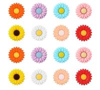 16pcs Bouchons d'Aiguille à Tricoter, 8 Couleurs Fleur Marguerite Protecteur de Pointe d'Aiguille Couvre-Pointes Mignons Embouts d'Aiguille Silicone Couture Quilting Accessoires de Couture
