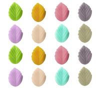 16pcs Bouchons d'Aiguille à Tricoter, Feuille Mignonne Protecteur de Pointe d'Aiguille 8 Couleurs Couvre-Pointes de Point Embouts d'Aiguille Silicone Couture Quilting Accessoires de Couture