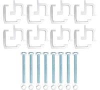 16pcs Camion couvercle de lit Toper - pinces de retenue Camper Shell Clips de remplacement pour Chevy Silverado 1500 2500 3500 Argent