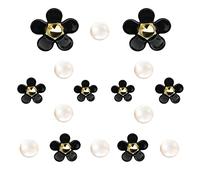 16PCS Charmes de Chaussures Bling, Breloques de Chaussures Fleur Perle pour Crocs Sandales à Sabots, Breloques de Décoration de Chaussures pour Femmes Filles, Mignon CLOG Charmes, Cadeau de Fête