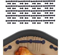 16pcs Ensemble d'Aimant Friteuse à Air, Boucle Magnétique en Silicone pour Friteuse à Air en Forme Bande avec 8 Boucles Magnétiques pour Protéger Panier des Rayures Fixer Papier Cuisson (Bleu foncé)