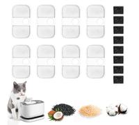 16Pcs Filtre Fontaine Eau Chat pour Petlibro, Filtre Fontaine Chat avec 8Pcs Filtres à Charbon et 8Pcs Filtres à Mousse, Filtres pour Fontaines à Eau pour Chats pour Petlibro