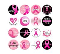 16pcs Français Octobre Rose Ruban Pin's Broches Insigne ComméMoratif Du Cancer Du Sein pour Sensibilisation au Cancer du Sein Goodies Accessoires Pins (Octobre RoseB)