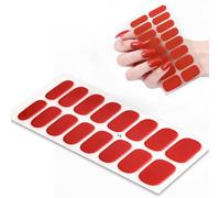 16PCS Gel Vernis À Ongles Autocollants, Autocollants Auto-adhésifs pour Vernis à Ongles Autocollants Complets pour Ongles UV/LED Lamp Required Bandes d'ongles en Gel Durci