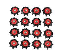16pcs Outdoor Golf Shoe Spikes Screw Training Parts Soft Rubber for Golf Sports Shoes (red/black) Tw